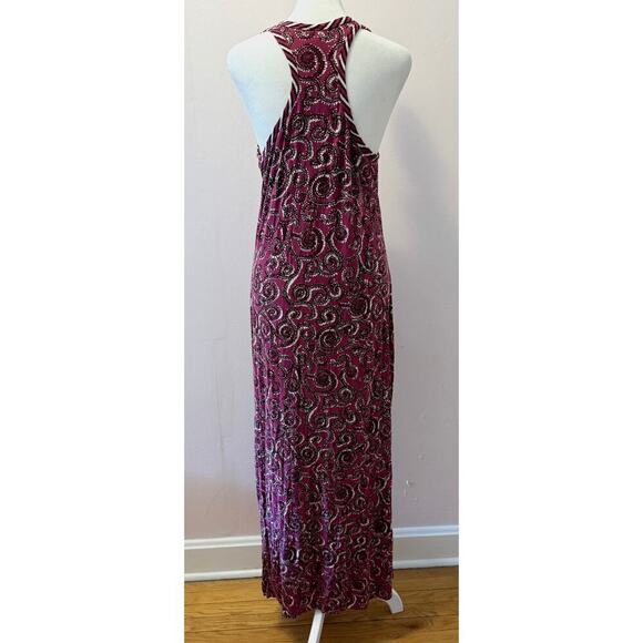 TORY BURCH Printed Sleeveless Maxi Designer Dress Size M - Picture 3 of 4